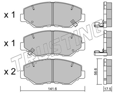 TRUSTING 622.0 Тормозные колодки и сигнализаторы для HONDA CR-V II (RD_) 2.2 CTDi (RD9) TRUSTING 622.0 Тормозные колодки и сигнализаторы для HONDA CR-V II (RD_) 2.2 CTDi (RD9)