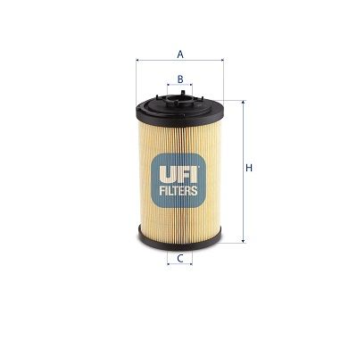 Hydraulisch filter (patroon) past: FIAT HITACHI FR 130, FR 130-2, FR 160, FR 160-2  HITACHI FR130, FR160