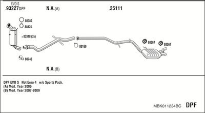 Układ wydechowy WALKER MBK011234BC