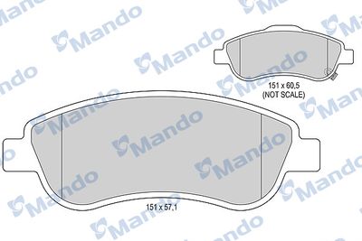 MANDO MBF015249 Тормозные колодки и сигнализаторы для HONDA CR-V IV (RM_) 2.0 Flex (RE5)
