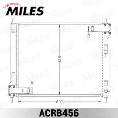 Радиатор, охлаждение двигателя MILES ACRB456