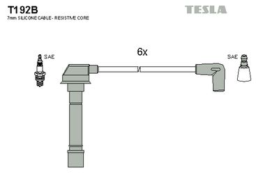 Комплект проводов зажигания TESLA T192B для CHRYSLER VISION