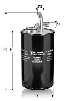 Топливный фильтр TECNECO FILTERS GS722/1 для DODGE JOURNEY