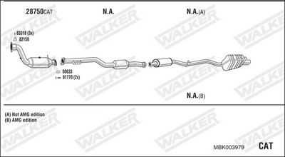 ABGASANLAGE WALKER MBK003979