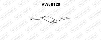 Предглушитель выхлопных газов VENEPORTE VW80129 для VW PASSAT