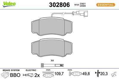 SET PLACUTE FRANA FRANA DISC VALEO 302806