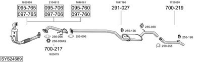SISTEM DE ESAPAMENT BOSAL SYS24689