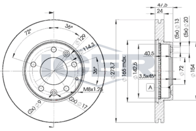 спирачен диск ICER 78BD3267-2