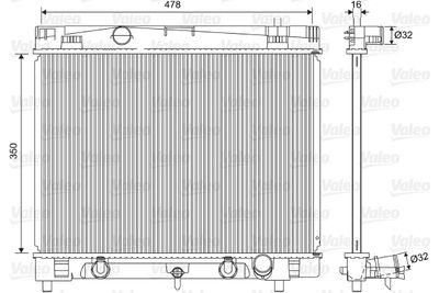 VALEO 701568 Радиатор охлаждения двигателя  для DAIHATSU CHARADE (Дайхатсу Чараде)