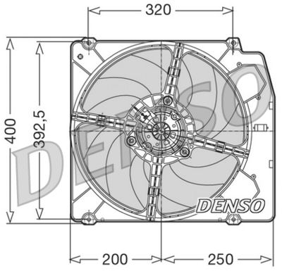 Вентилятор, охлаждение двигателя DENSO DER01005 для ALFA ROMEO 145