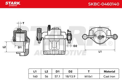 спирачен апарат STARK SKBC-0460140