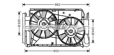 Вентилятор, охлаждение двигателя AVA QUALITY COOLING TO7551 для TOYOTA RAV 4
