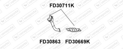 Катализатор VENEPORTE FD30711K для FORD ORION