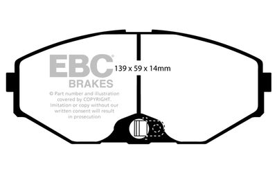 Комплект тормозных колодок, дисковый тормоз EBC Brakes DP41471R для NISSAN MAXIMA