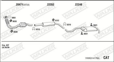 Изпускателна система WALKER VWK014176A
