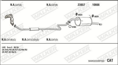 Изпускателна система WALKER MAK023397AD