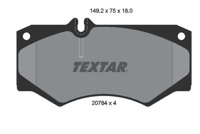 Комплект тормозных колодок, дисковый тормоз TEXTAR 2078401 для MERCEDES-BENZ T2/L