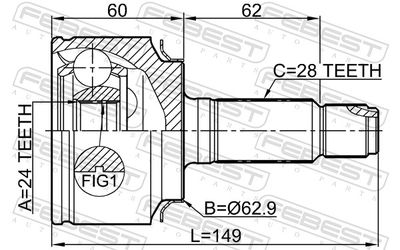 Joint Kit, drive shaft 0310-LX15