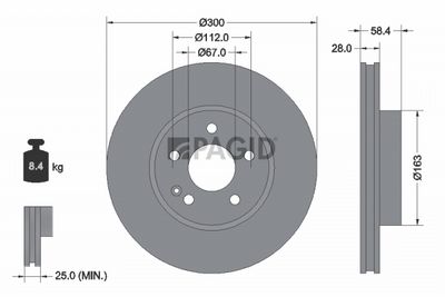 Tarcza hamulcowa PAGID 54234NC