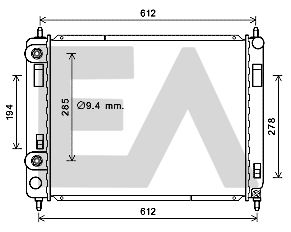 EACLIMA 31R14009 Радиатор охлаждения двигателя  для CHEVROLET  (Шевроле Ххр)