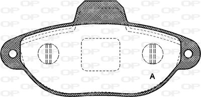 Комплект тормозных колодок, дисковый тормоз OPEN PARTS BPA0414.20 для FIAT PANDA