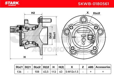 комплект колесен лагер STARK SKWB-0180561