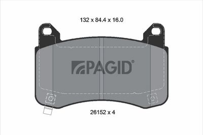 комплект спирачно феродо, дискови спирачки PAGID T2897N