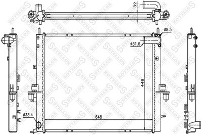 Радиатор, охлаждение двигателя STELLOX 10-26282-SX для ROVER 75