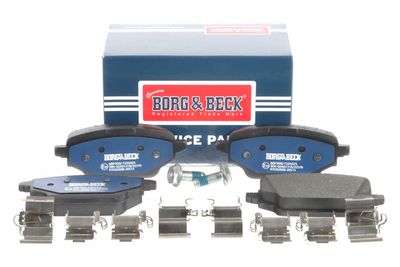 комплект спирачно феродо, дискови спирачки BORG & BECK BBP3002