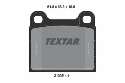 TEXTAR 2103501 Тормозные колодки и сигнализаторы  для MERCEDES-BENZ /8 (Мерседес /8)