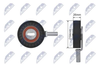 Rolka napinacza, pasek klinowy wielorowkowy NTY RNK-RE-012