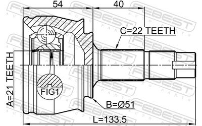 Joint Kit, drive shaft 1810-Z12