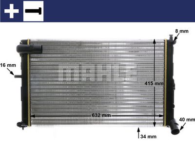 Радиатор, охлаждение двигателя MAHLE CR 171 000S для CITROËN XM