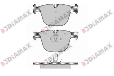 DIAMAX N09423 Тормозные колодки и сигнализаторы  для BENTLEY ARNAGE (Бентли Арнаге)