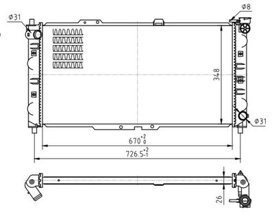 HART 620 259 Радиатор охлаждения двигателя  для MAZDA 323 F V (BA) 1.5 16V