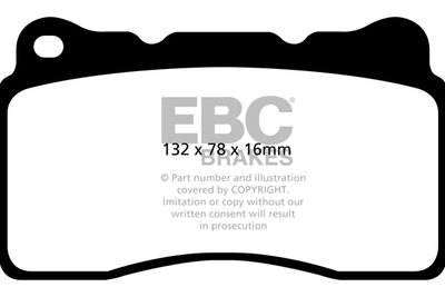 Комплект тормозных колодок, дисковый тормоз EBC Brakes DP52093NDX для CADILLAC CT6