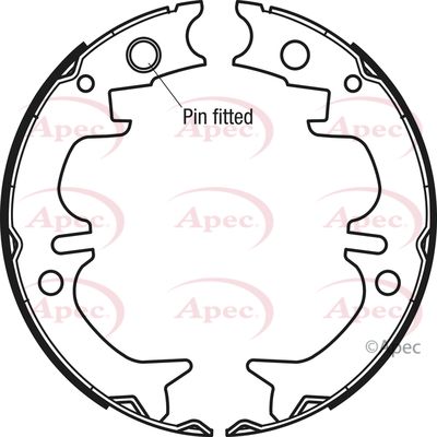 Brake Shoe Set, parking brake APEC SHU728