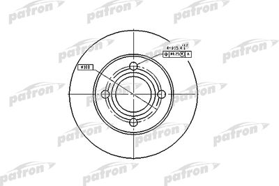Тормозной диск PATRON PBD1543 для AUDI 100