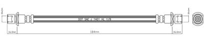 Тормозной шланг MOTAQUIP VBJ485 для DAIHATSU COPEN