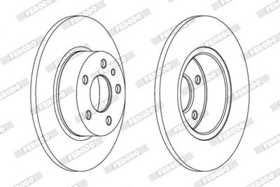 BREMSSCHEIBE FERODO DDF067C 1