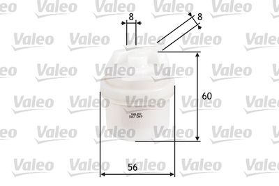 Топливный фильтр VALEO 587049 для SUBARU MV