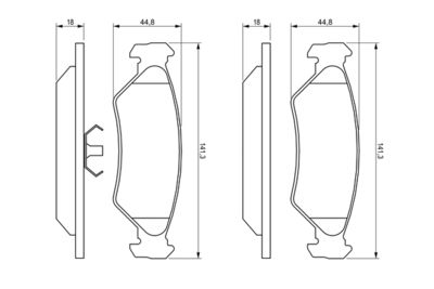 Brake Pad Set, disc brake 0 986 492 020