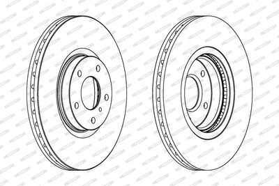 Brake disc Voor Links/Rechts past: INFINITI EX, FX, G, M, M35, M45  NISSAN 350Z, ALTIMA, MURANO I, MURANO II 2.5-4.5 09.02-