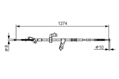 Тросик, cтояночный тормоз BOSCH 1 987 482 366 для TOYOTA RAV 4