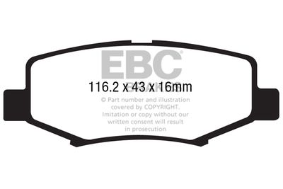 Комплект тормозных колодок, дисковый тормоз EBC Brakes DP61799 для DODGE NITRO
