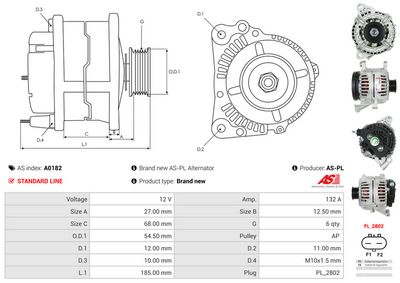 GENERATOR / ALTERNATOR AS-PL A0182 4