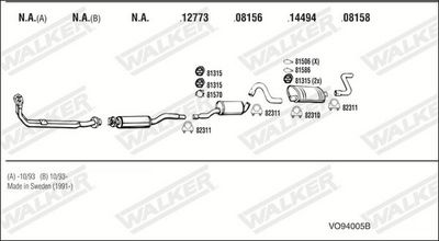 SISTEM DE ESAPAMENT WALKER VO94005B