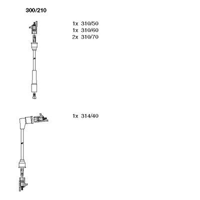 Комплект проводов зажигания BREMI 300/210 для FIAT ARGENTA