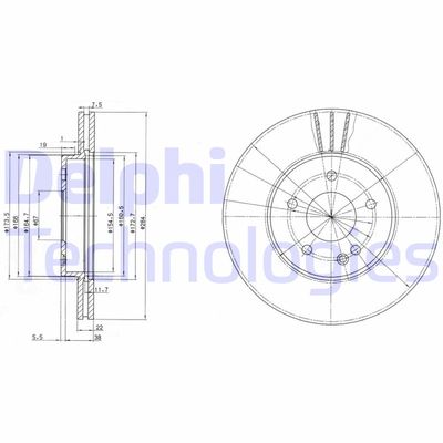 Bromsskiva DELPHI BG2768