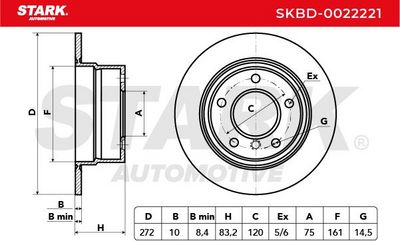 спирачен диск STARK SKBD-0022221